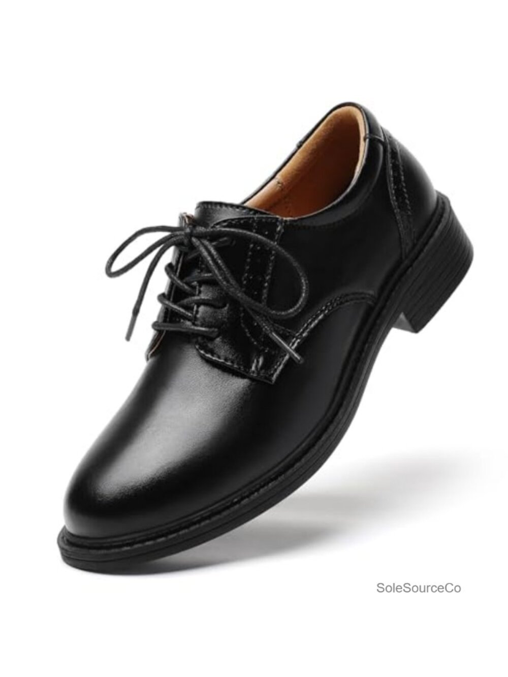 Women's Leather Oxford Shoes Lace Up Flats Work Dress Shoes Memory Foam
